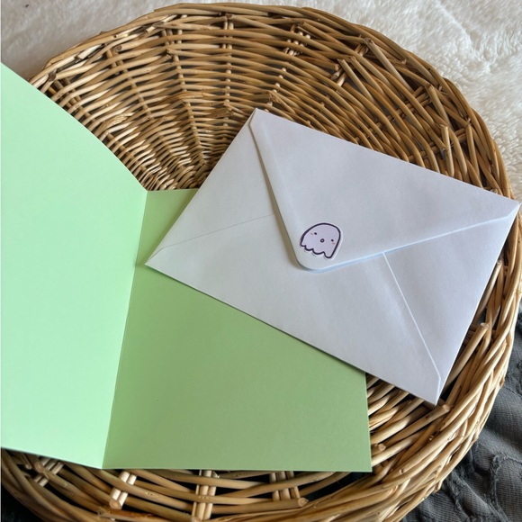 Hand painted crow greetings card - Picture 4 of 4